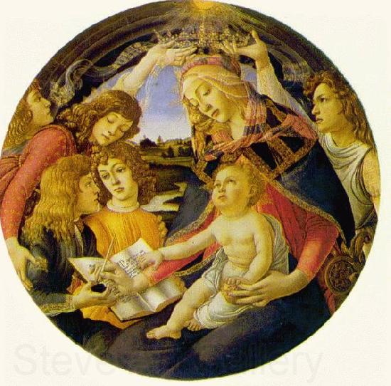 BOTTICELLI, Sandro Madonna of the Magnificat  fg France oil painting art
